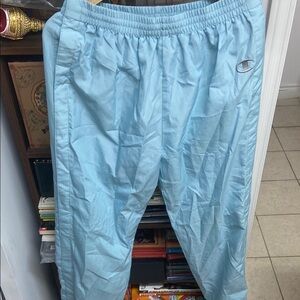 Vintage 90s Champion Sky Blue Athletic Tear Away Pants
